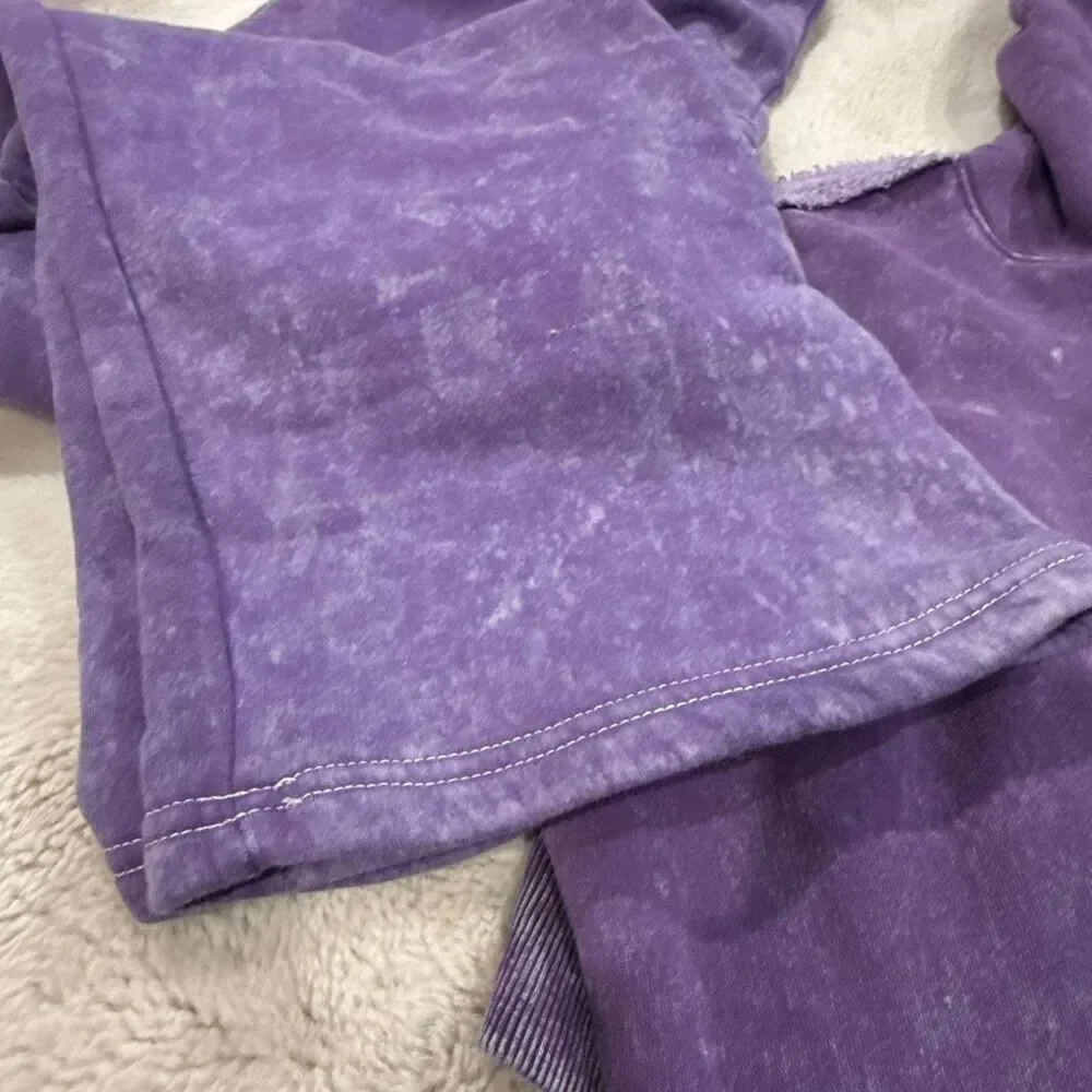 Fashion nova NWT2 piece sweatsuit jogger set purple 1X